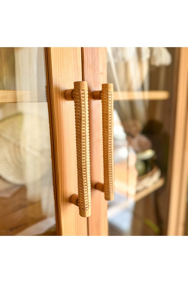 RATTAN DOLAP KULP , HASIR DOLAP KULP , AHŞAP KULP, 6.4 CM-9.6CM-12.8CM-16 CM-19.2CM-22.4 CM - 1