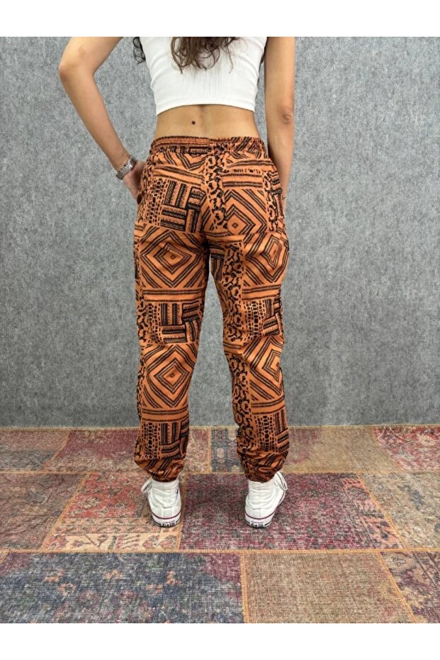 بنطلون مزخرف بخصر مطاطي أبيض - 3