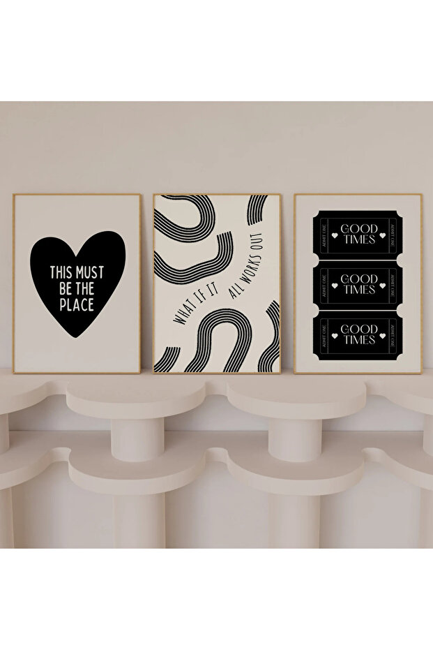 Natural Wooden Framed Uv Printing Good Times Written Wall Painting – Modern & Stylish Wall Decor