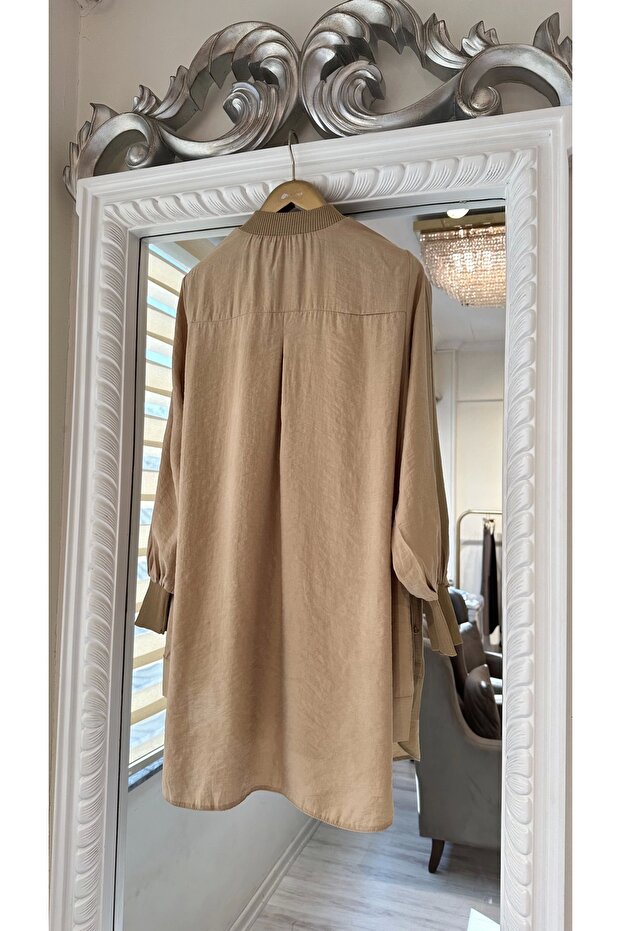 6674M Modal Gömlek - Camel - 7