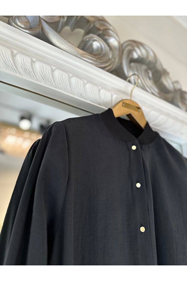 6674M Modal Gömlek - Siyah - 6