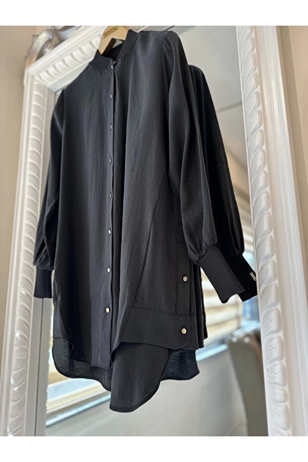 6674M Modal Gömlek - Siyah - 4