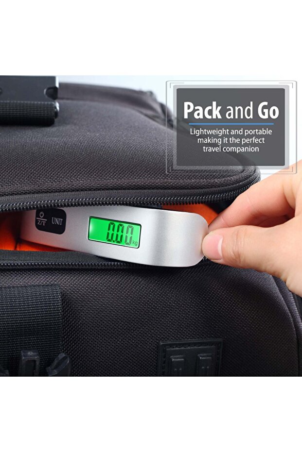 🧳 Digital Luggage Scale with LCD Display and Thermometer - 50kg Capacity, Practical for Travelers - 7