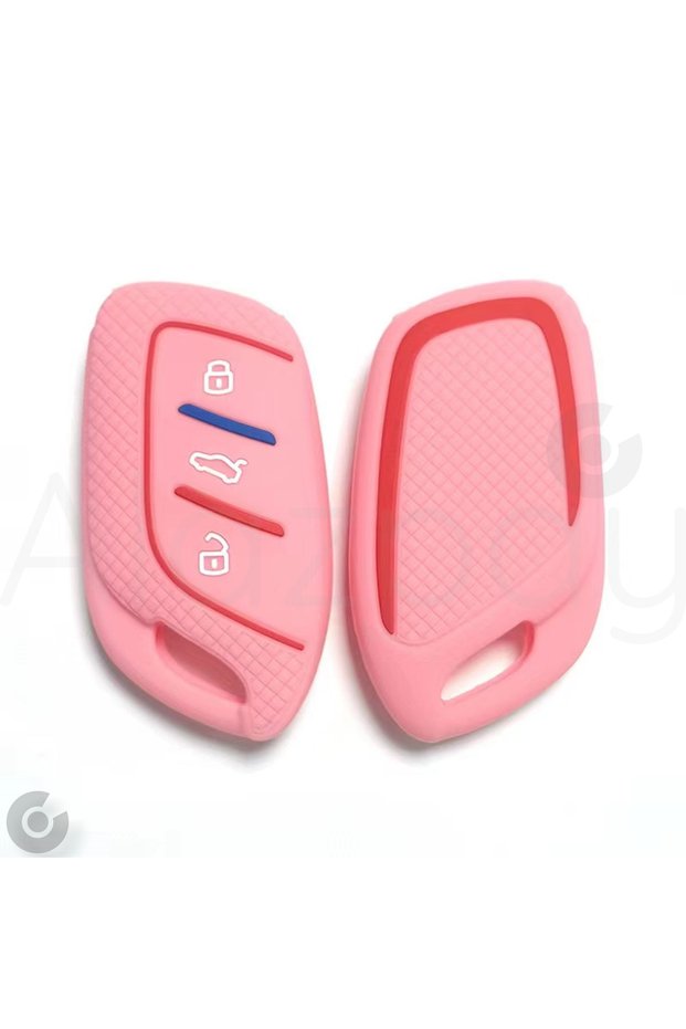 Mg Compatible Hs, Zs, Zx, Gt, Ev, Mg5, Mg6, Roewe, Rx3, Rx5, I5, Erx5, I5, I6 Patterned Silicone Key Case (Pink)