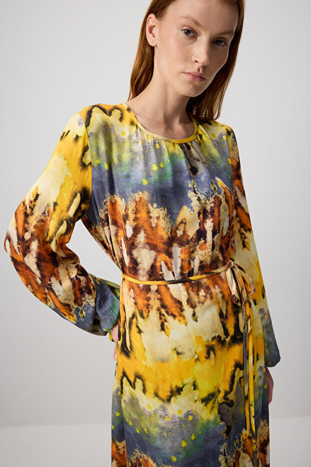 فستان فيسكوز منقوش - 2