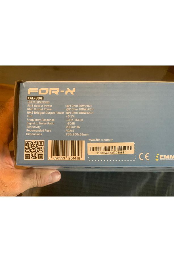 XAE-604 BAS KONTROLLÜ OTO AMFİ 4 OHM 4X60 RMS 2 OHM 4X100 RMS - 2