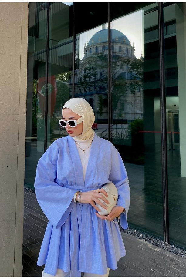Bağlamalı Tunik Kimono - 3