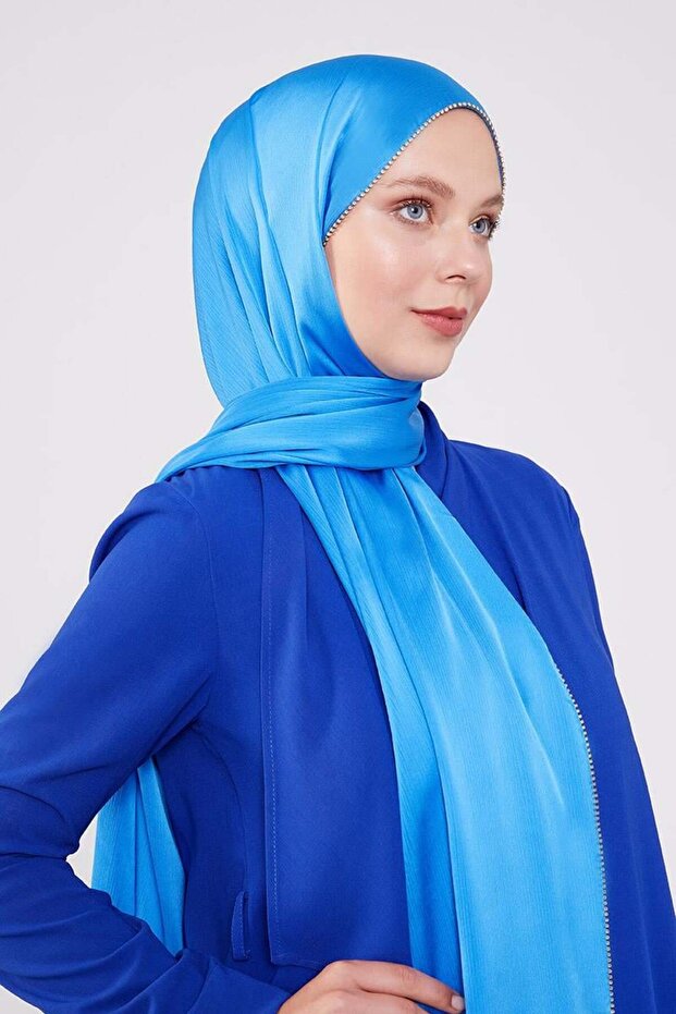 شال برايلانت مع حواف حجرية من أزرق بلون الكوبالت جوانب