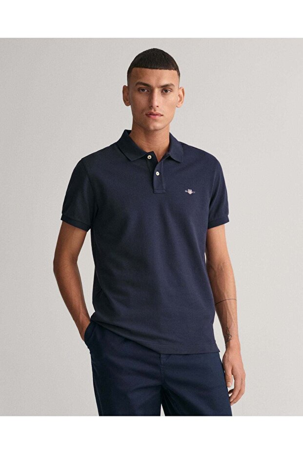 Slim Fit Shield Piqué Polo Shirt