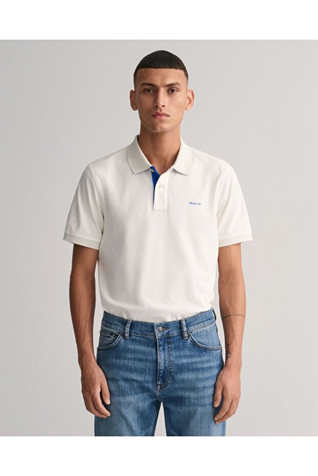 Contrast Piqué Polo Shirt