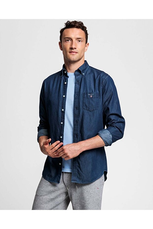 Regular Fit Indigo Shirt