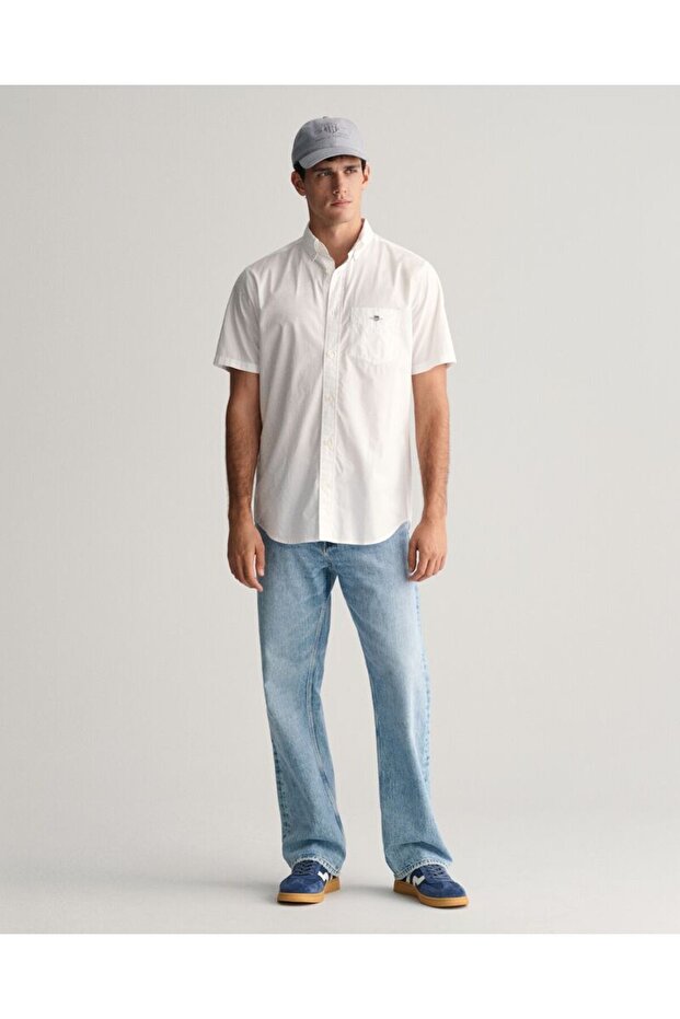 Regular Fit Classic Poplin Short Sleeve Shirt