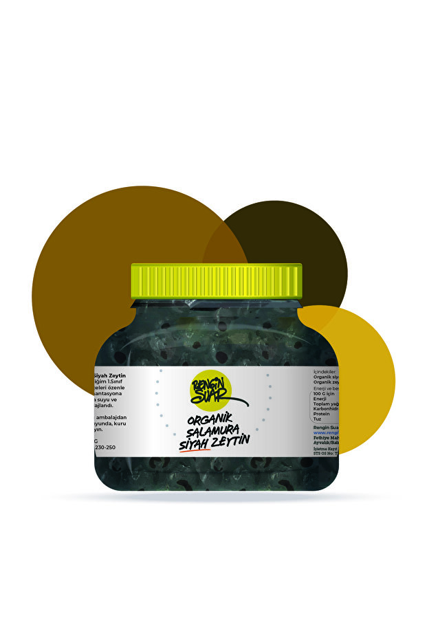 Rengin Suar Zeytin Ve Zeytinyağları Organik Salamura Siyah Zeytin (1200 G) - 2024 Hasatı