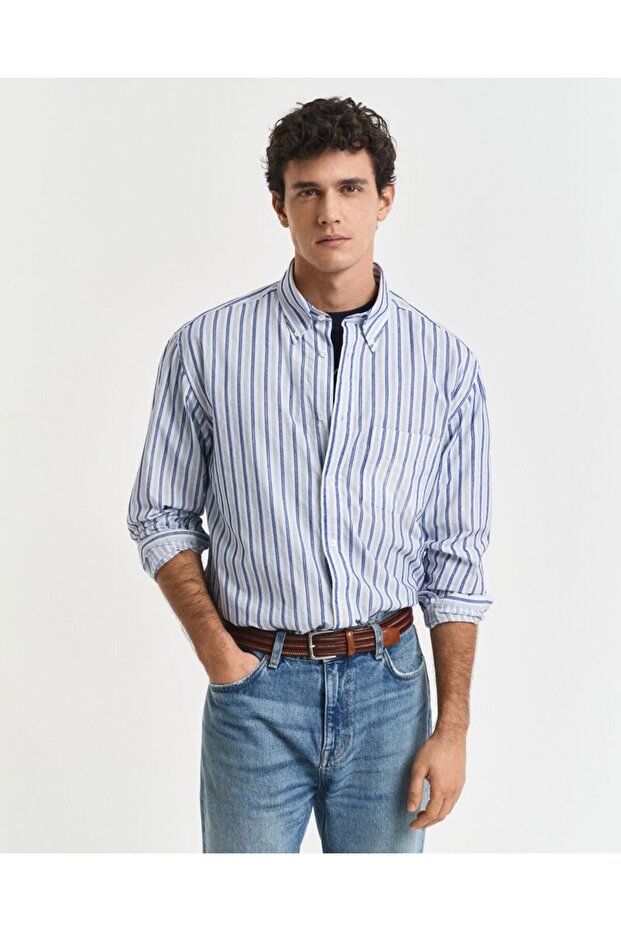 RELAXED Fit Textured Stripe Shirt