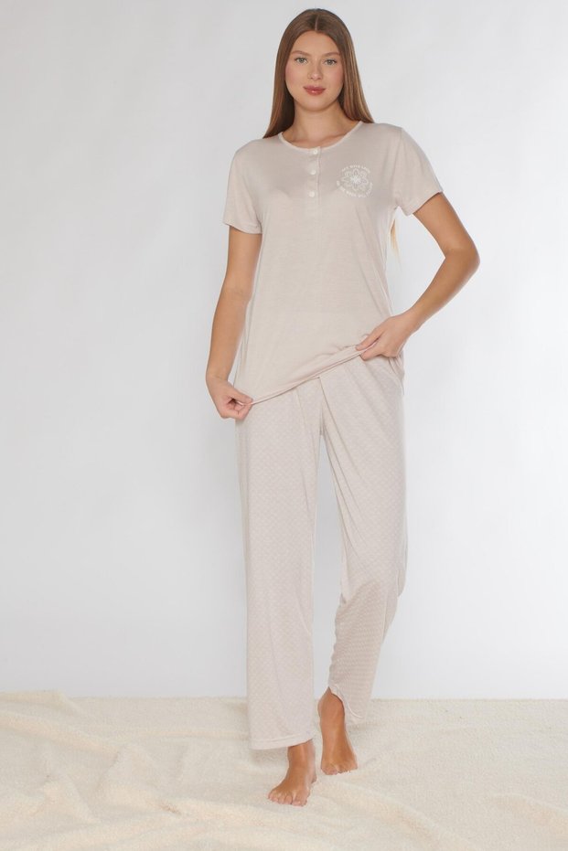 Short Sleeve Pajama Set Viscose 780-54