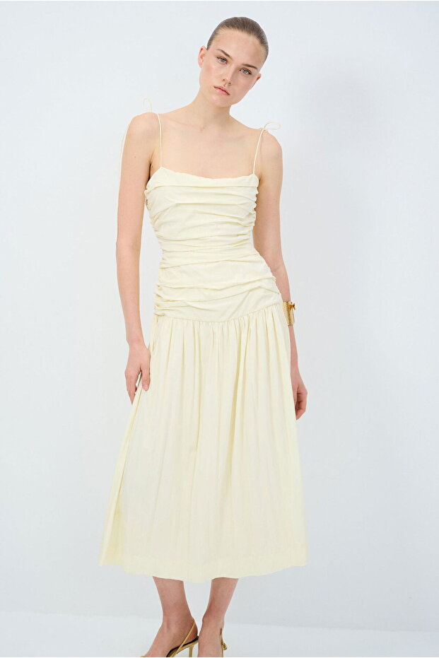 Büzgülü Elbise - 3