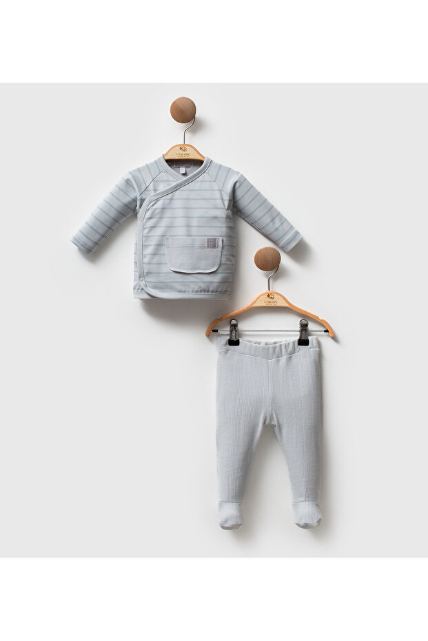 Double Breasted Stripe Printed Double Suit - 1