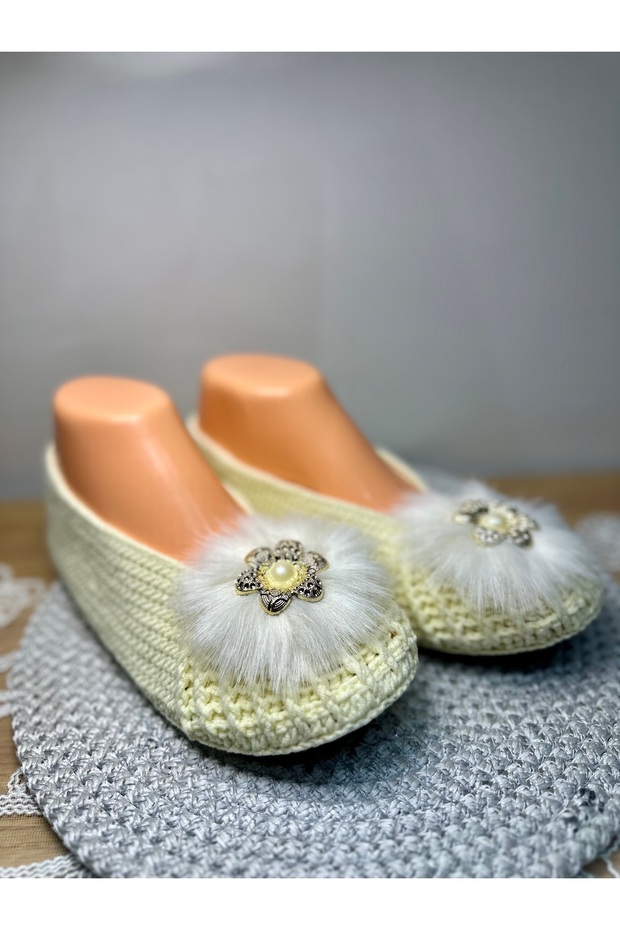 EL ÖRGÜSÜ KEÇE TABANLI PATİK - 3