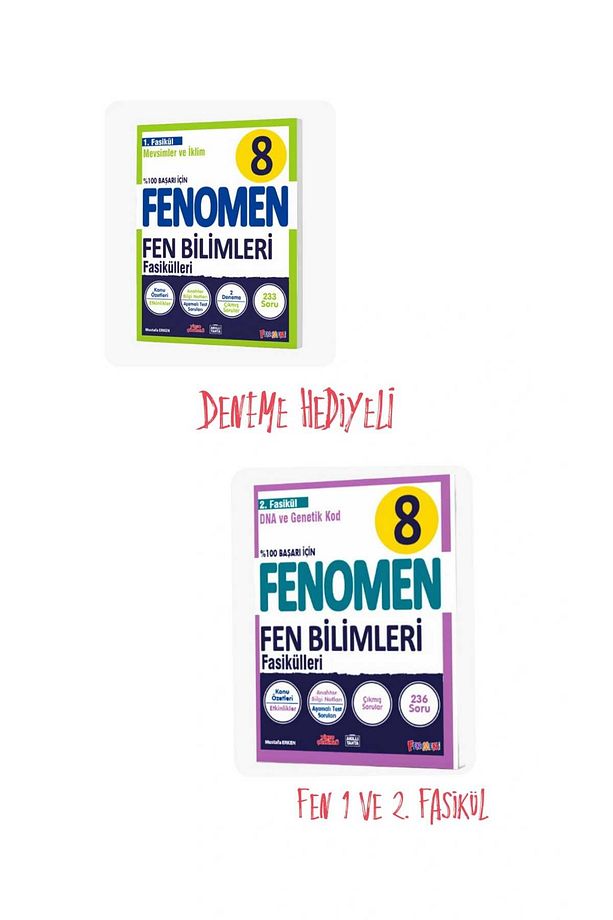 FENOMEN YAYINLARI 8.SINIF FEN BİLİMLERİ 1 VE 2. FASİKÜL - 1