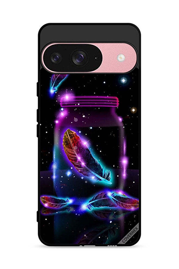 غطاء حماية لجهاز Google Pixel 9 بتصميم ريش في جرة