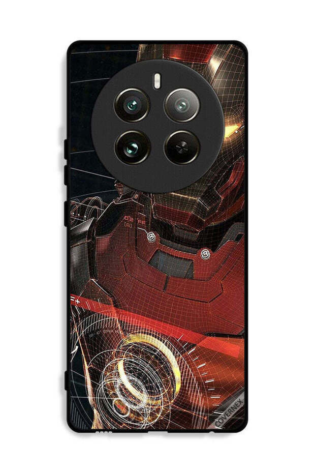 غطاء حماية لهاتف Realme 12 Pro Plus 5G بتصميم مستوحى من Iron Man
