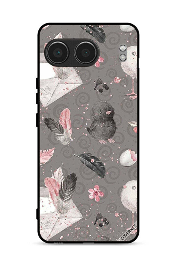 غطاء حماية لهاتف OnePlus Nord 4 5G بنقشة Feathers & Chicks