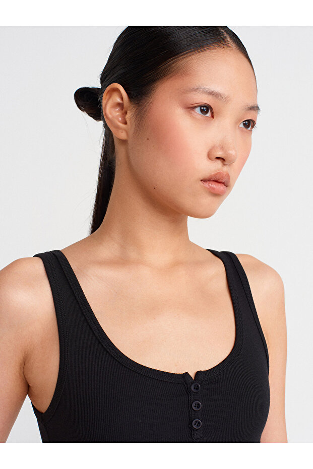 21158 حزام بأزرار علوي - أسود - 3