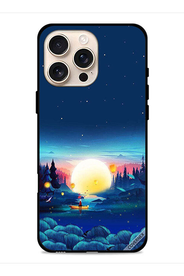غطاء حماية لجهاز Apple iPhone 16 Pro بتصميم منظر غروب الشمس