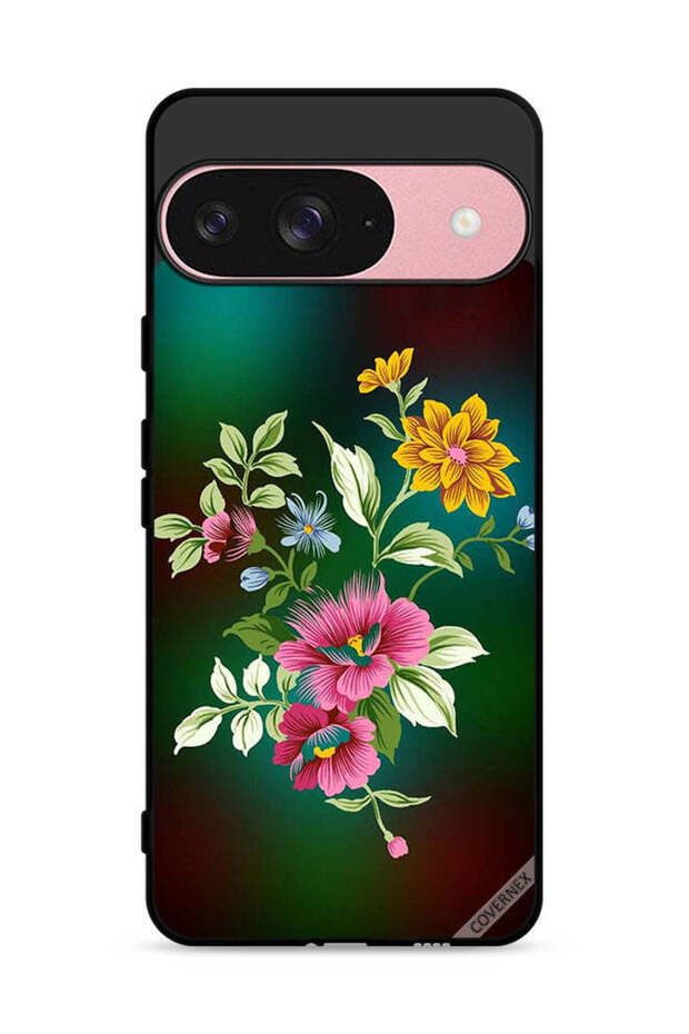 غطاء حماية لجهاز Google Pixel 9 بنقشة زهور عالية الدقة