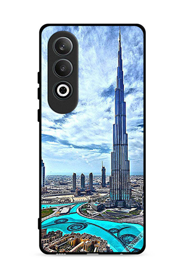 غطاء حماية لهاتف Oppo K12 Plus 5G، برج خليفة، غيوم تلامس السحاب