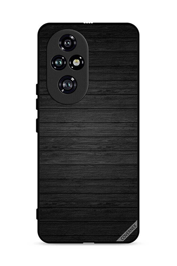 غطاء حماية لهاتف Honor 200 Pro 5G بنمط خشبي داكن