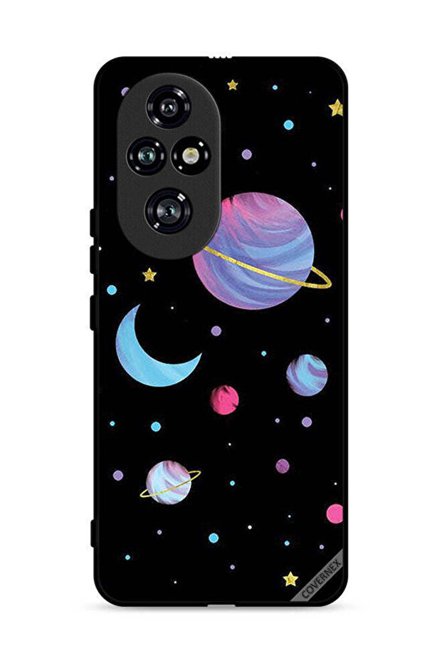 غطاء حماية لهاتف Honor 200 Pro 5G برسومات الكواكب