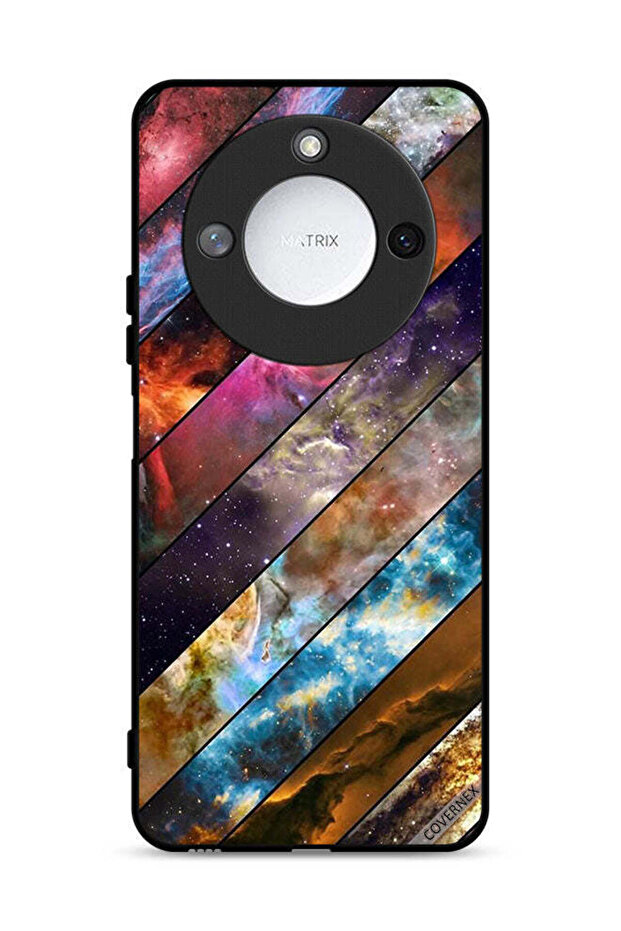 غطاء حماية لهاتف Honor X9c Smart 5G بنمط خطوط - 1