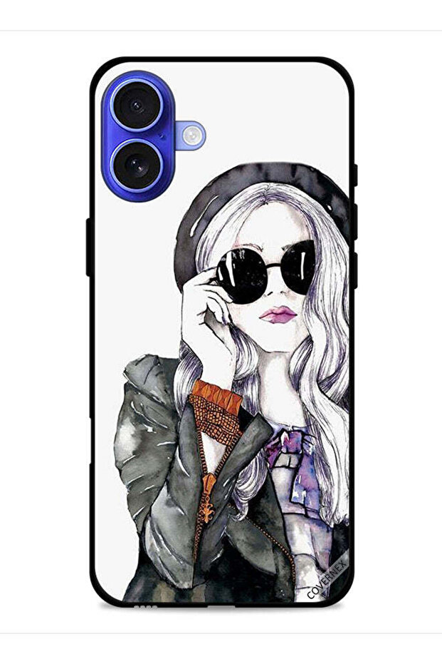 غطاء حماية لجهاز Apple iPhone 16 Plus بتصميم فتاة أنيقة ولطيفة