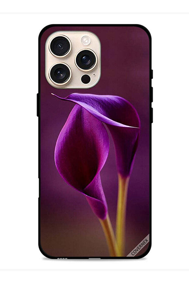 غطاء حماية لجهاز Apple iPhone 16 Pro Max بتصميم زهرتين جميلتين