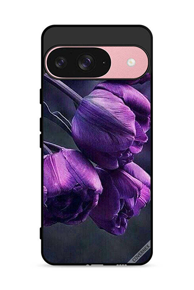 غطاء حماية لجهاز Google Pixel 9 - زهور داكنة