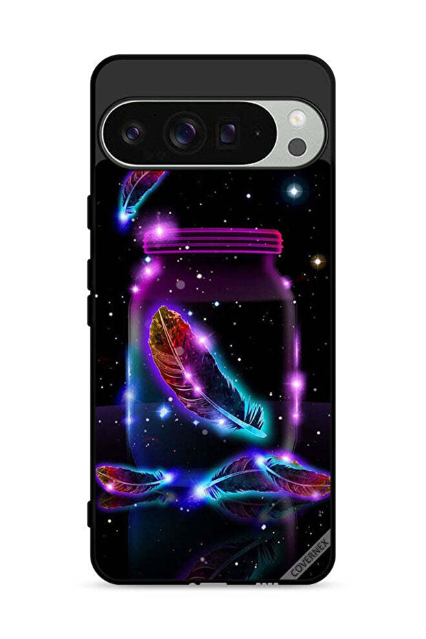 غطاء حماية لجهاز Google Pixel 9 Pro بتصميم ريش في جرة