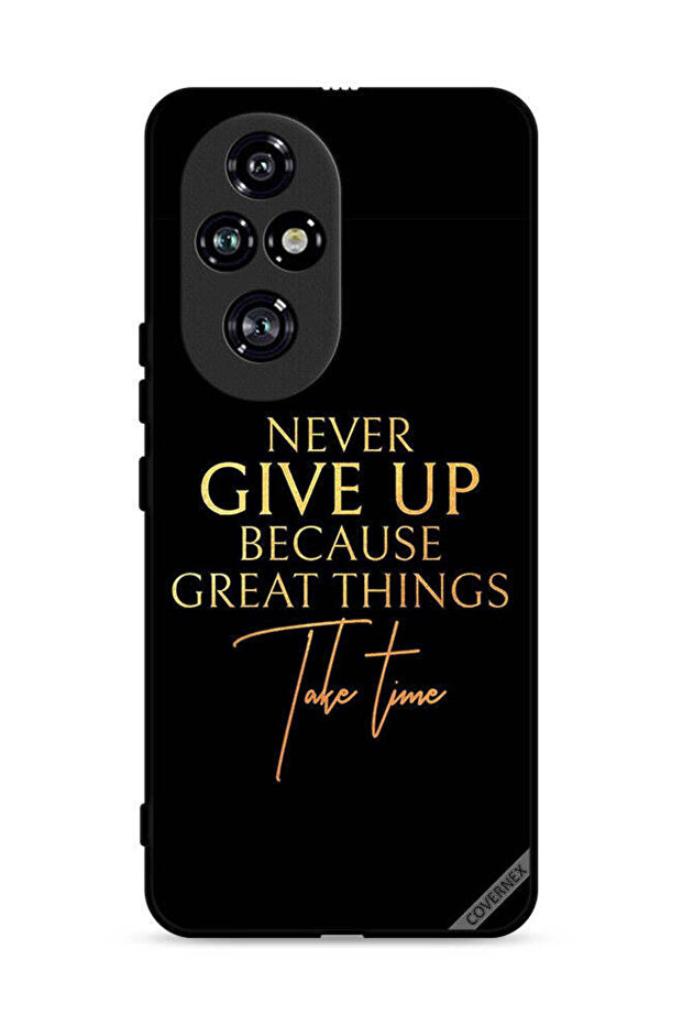 غطاء حماية لهاتف Honor 200 Pro 5G لا تستسلم أبدًا لأن الأشياء العظيمة تستغرق وقتًا