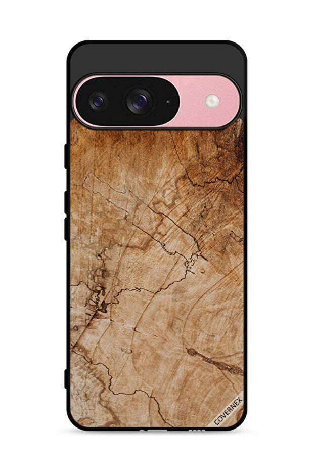 غطاء حماية لجهاز Google Pixel 9 بنمط خشبي عتيق