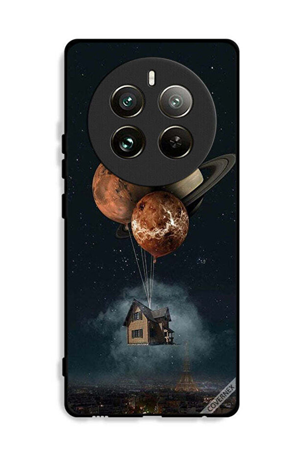 غطاء حماية لهاتف Realme 12 Pro Plus 5G بتصميم Balloon Planets Takes Home