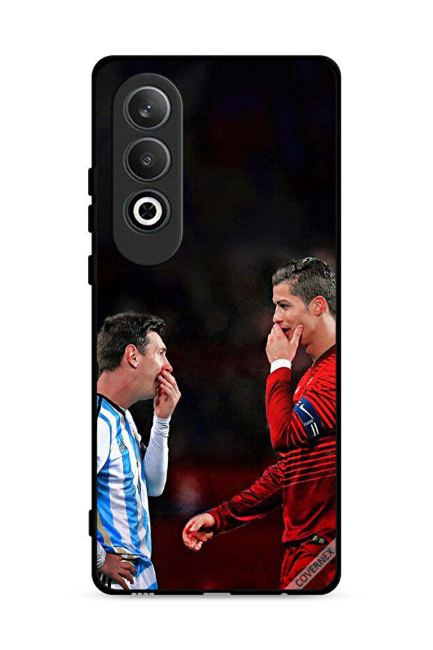 غطاء حماية لهاتف Oppo K12 5G رونالدو وميسي في إطار واحد