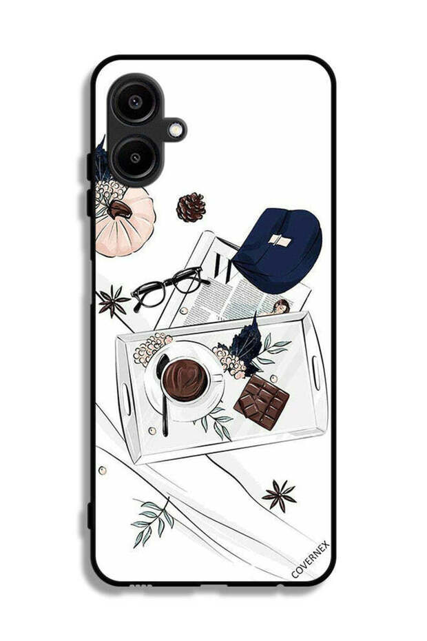غطاء حماية لهاتف Samsung Galaxy M06 5G بتصميم فن القهوة والشوكولاتة