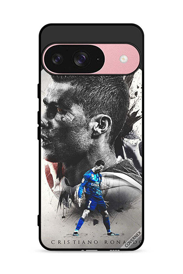 غطاء حماية لهاتف Google Pixel 9 بخلفية كريستيانو رونالدو
