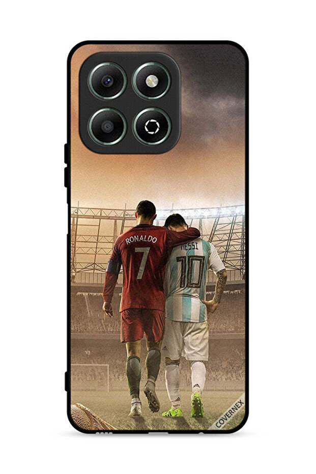 غطاء حماية لهاتف Honor X6b 4G لميسي وكريستيانو رونالدو