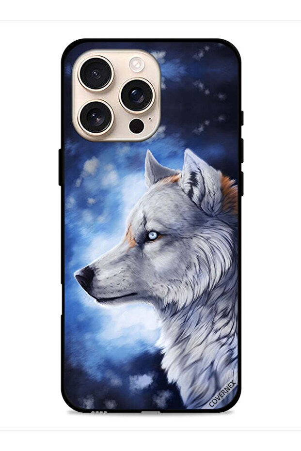 غطاء حماية لجهاز Apple iPhone 16 Pro Max بتصميم رسم الذئب