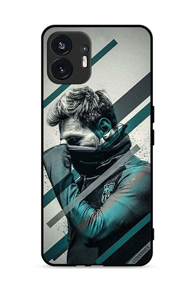 غطاء حماية لهاتف Nothing Phone (2) 5G وجه ميسي المخفي