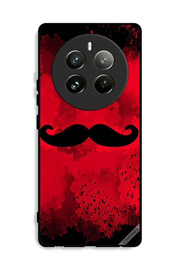غطاء حماية لهاتف Realme 12 Pro Plus 5G بشعار Mustache