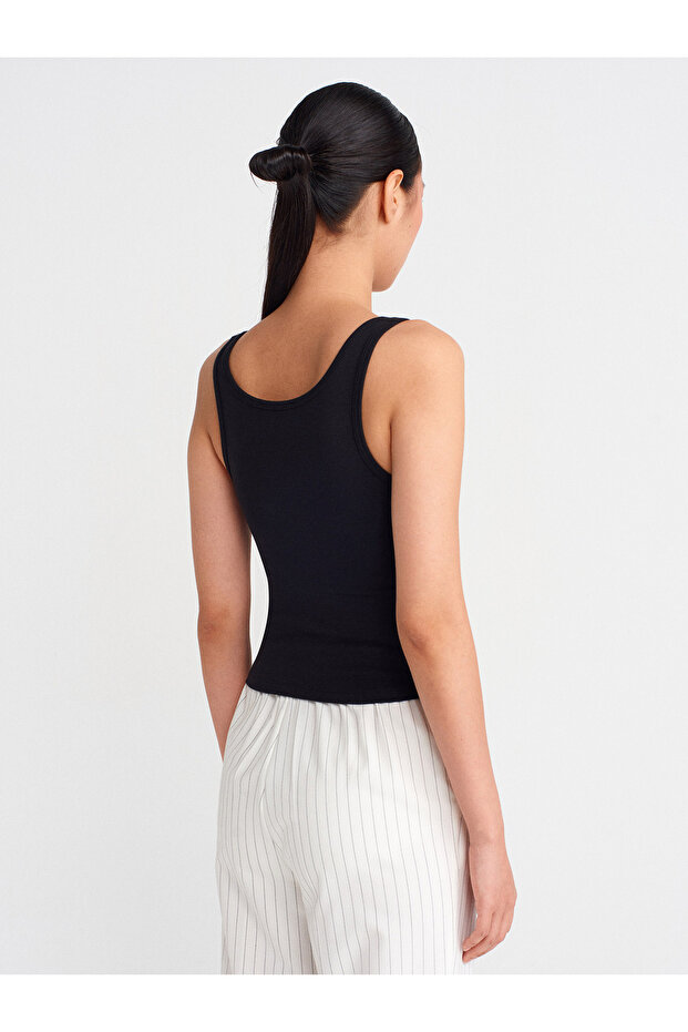 21158 حزام بأزرار علوي - أسود - 2