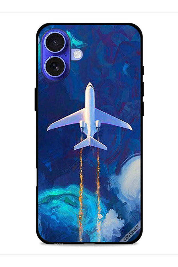 غطاء حماية لجهاز Apple iPhone 16 Plus بتصميم فن الطائرات