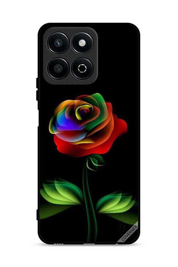 غطاء حماية لهاتف Honor X7c 4G بلون قوس قزح وردي